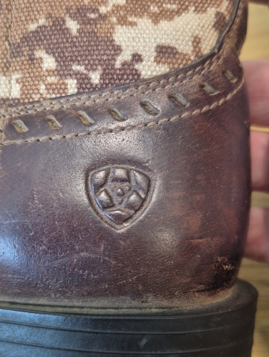 Ariat Sport Patriot Western Men Sz 7 Brown Sand Camo Square Toe US Flag Boots main image 16